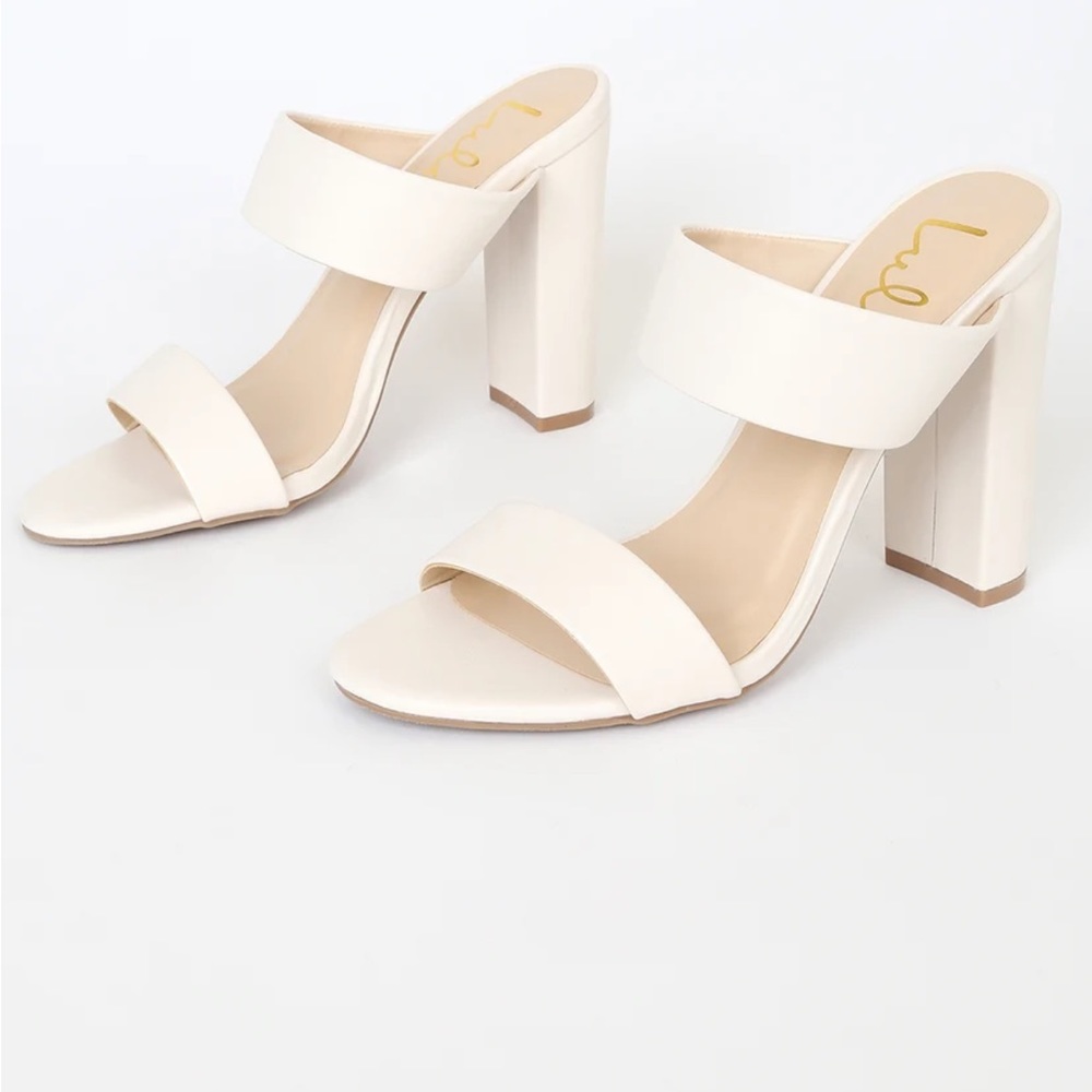 Off White High Heel Sandal